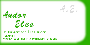 andor eles business card