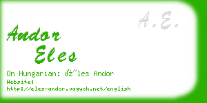 andor eles business card